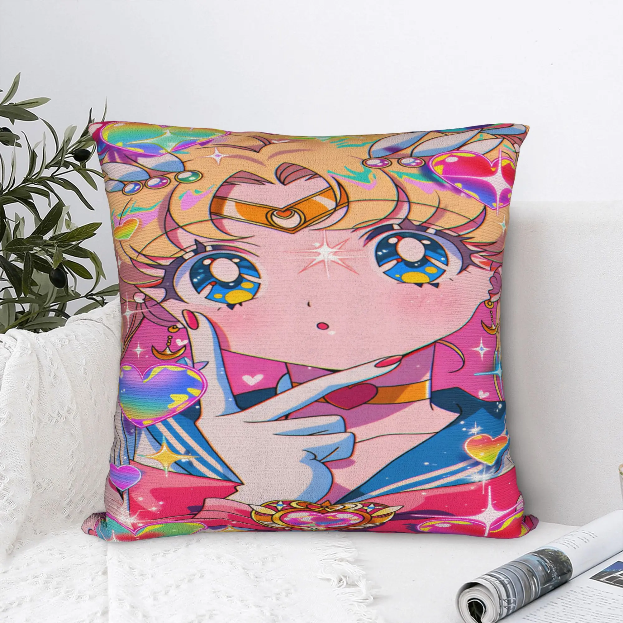 Pillow Cover S-Sailor Moons  Vintage Pillow Case For Sofa Car Home Decor Pillowcases