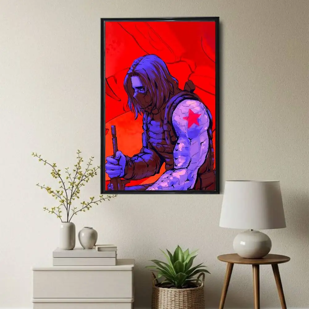 Specialized Unbreakable arms Bucky Barnes Poster HD Art Wall Waterproof Home Living Room Bedroom Bar Aesthetic Decoration