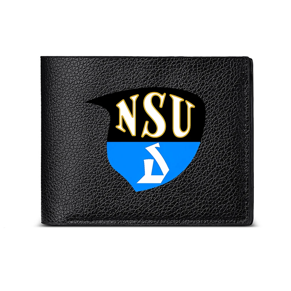 Nsu Shield Design Men's Wallet Card Holder Casual Business Fashion Print Style Accessory