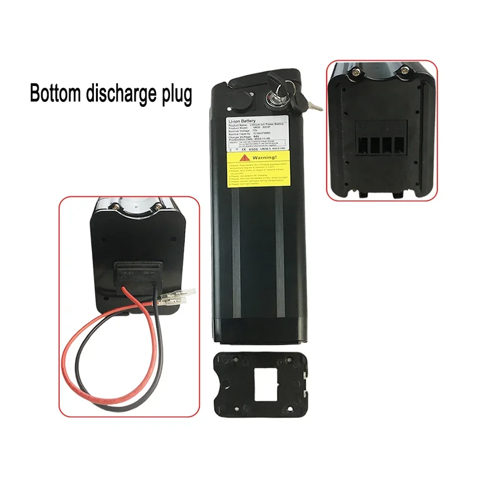 For Silver Fish 52V 20Ah  18650 Li-ion Battery  Pack ,Waterproof shell for long-lasting endurance+charger