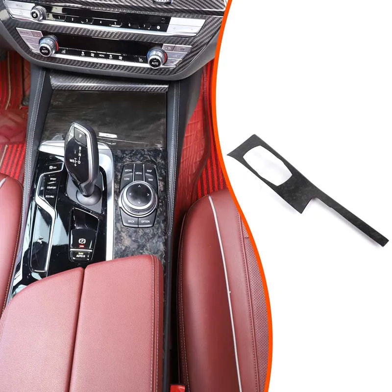 

For 2018-2022 BMW 5 Series Central Control Mode Knob Protection Board Car Mode Decoration Frame True Carbon Fiber LHD