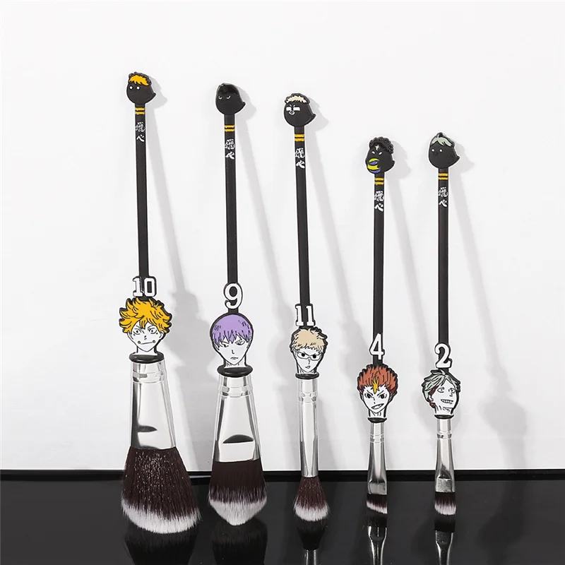 Cartoon Volleyball Boy Makeup Brush Set  Anime Haikyuu Newest Foundation Blending Brush Female Makeup Tool