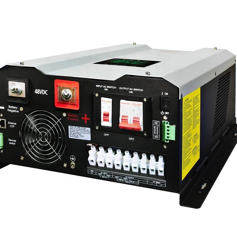 

DC 48v to AC 110v/220v/240v 6000w/6000watt Spilt/2 phase power inverter with 120A MPPT battery charger hybrid solar inverter