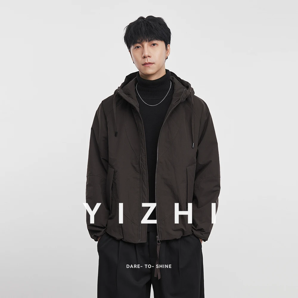 

Fashion Men's American Splicing Design Hooded Cotton-padded Jacket 2025 Winter New Warm Outdoor Sports Men's Coat Jacket