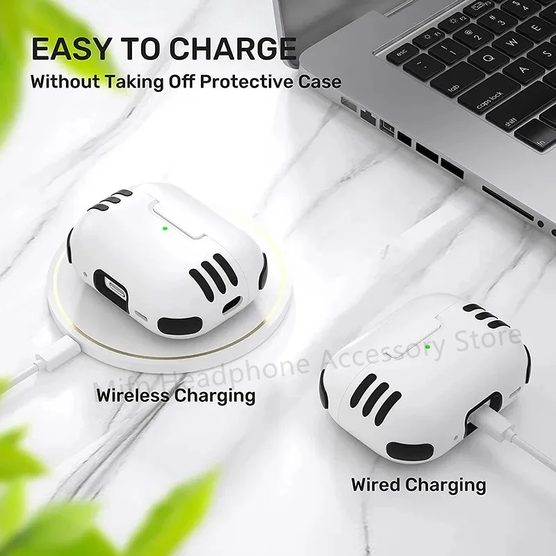 Для нового AirPod Pro 2023 чехол (USB-C)TPU Защитный чехол для наушников роскошный дизайн, безопасный замок для AirPods Pro 2 3 Чехол w/keyrin