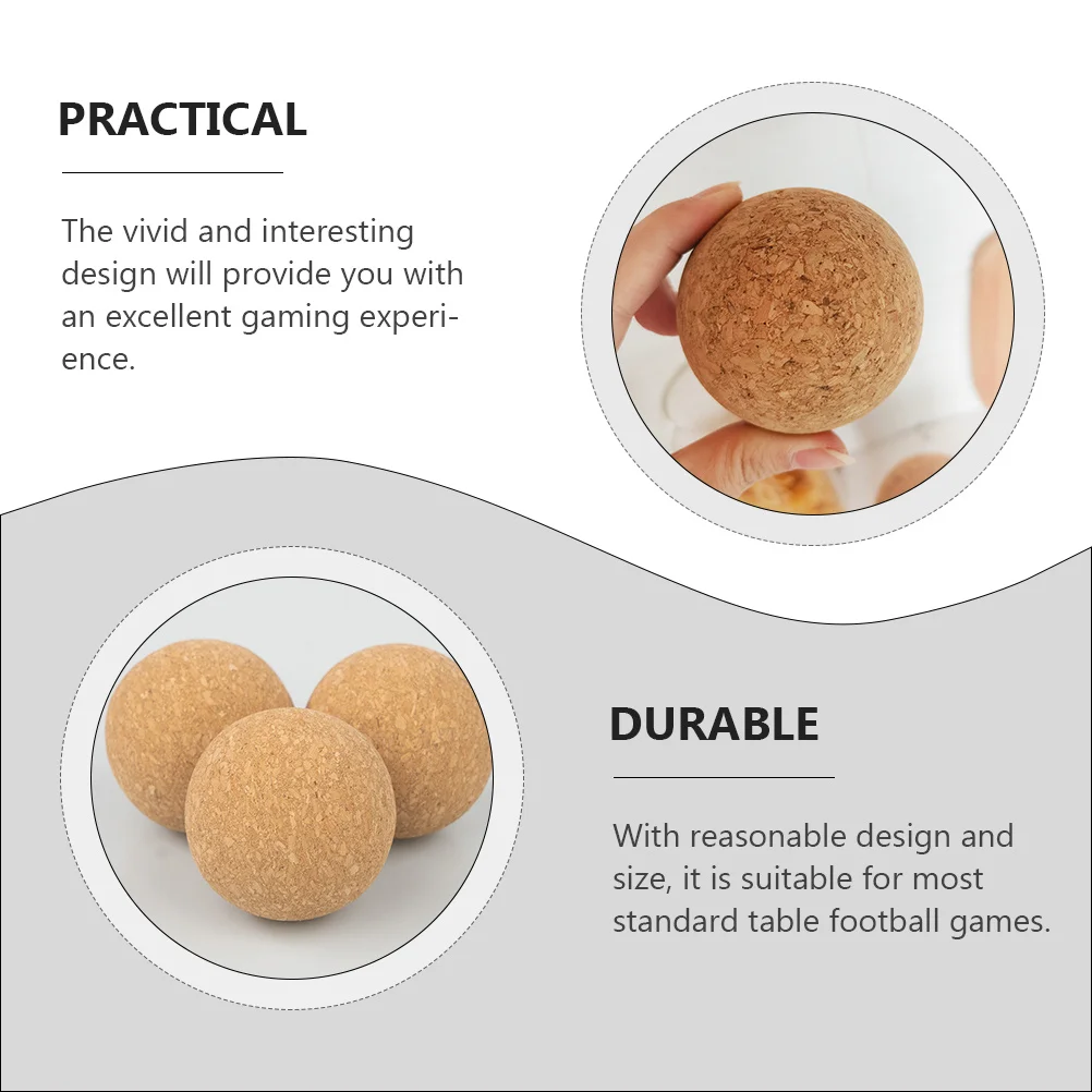 

5Pcs Wooden Table Football Balls Premium Material Lightweight Desktop Soccer Balls Replacement for Desktop Football Game