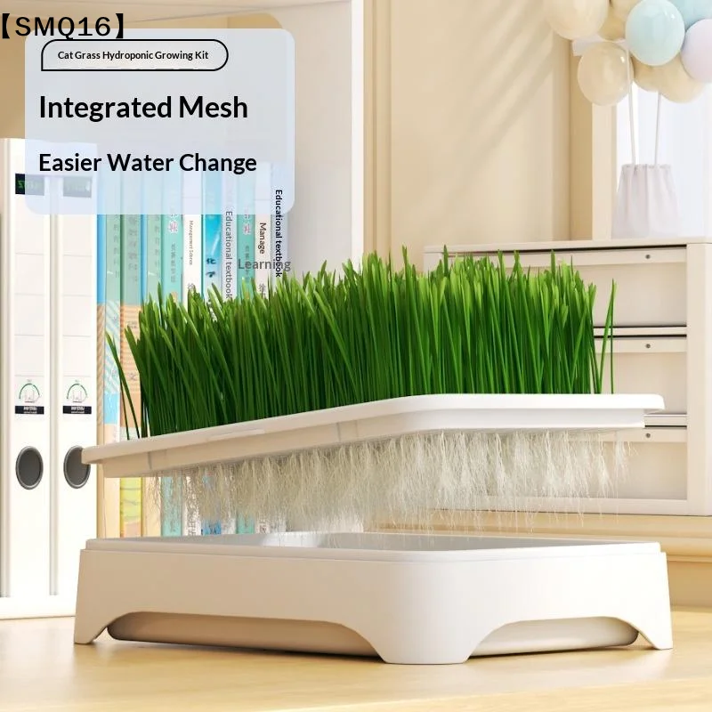 Pet Cat Grass Planting Basin Soilless Culture Wheat Seedling Pot Kitten Grass Hydroponic Device Horticultural Planting Pot【SMQ】