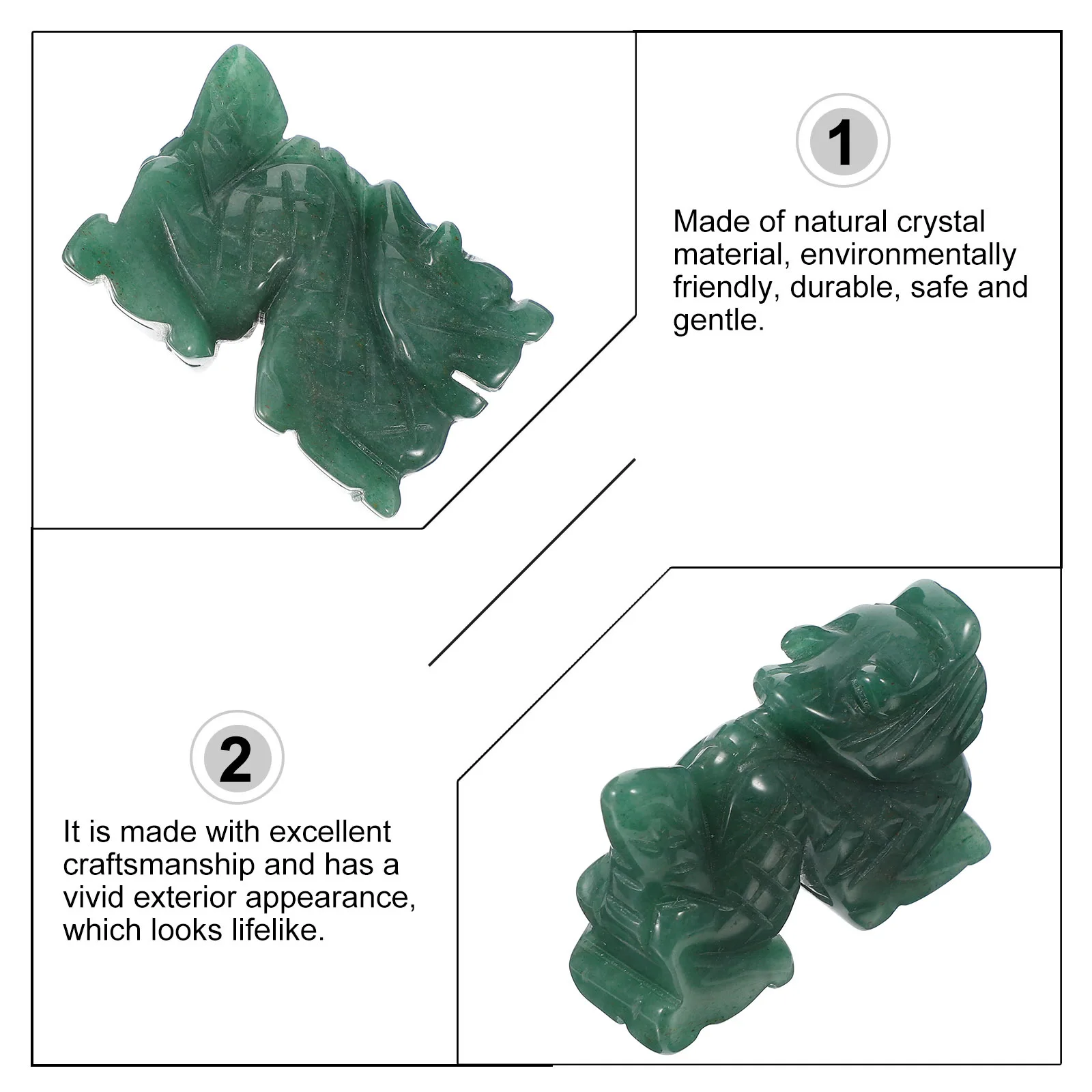 

1Pcs Crystal Aventurine Ornament Mini Chinese Dragon Sculpture Handmade Decorative Gift with Symbolic Blessing