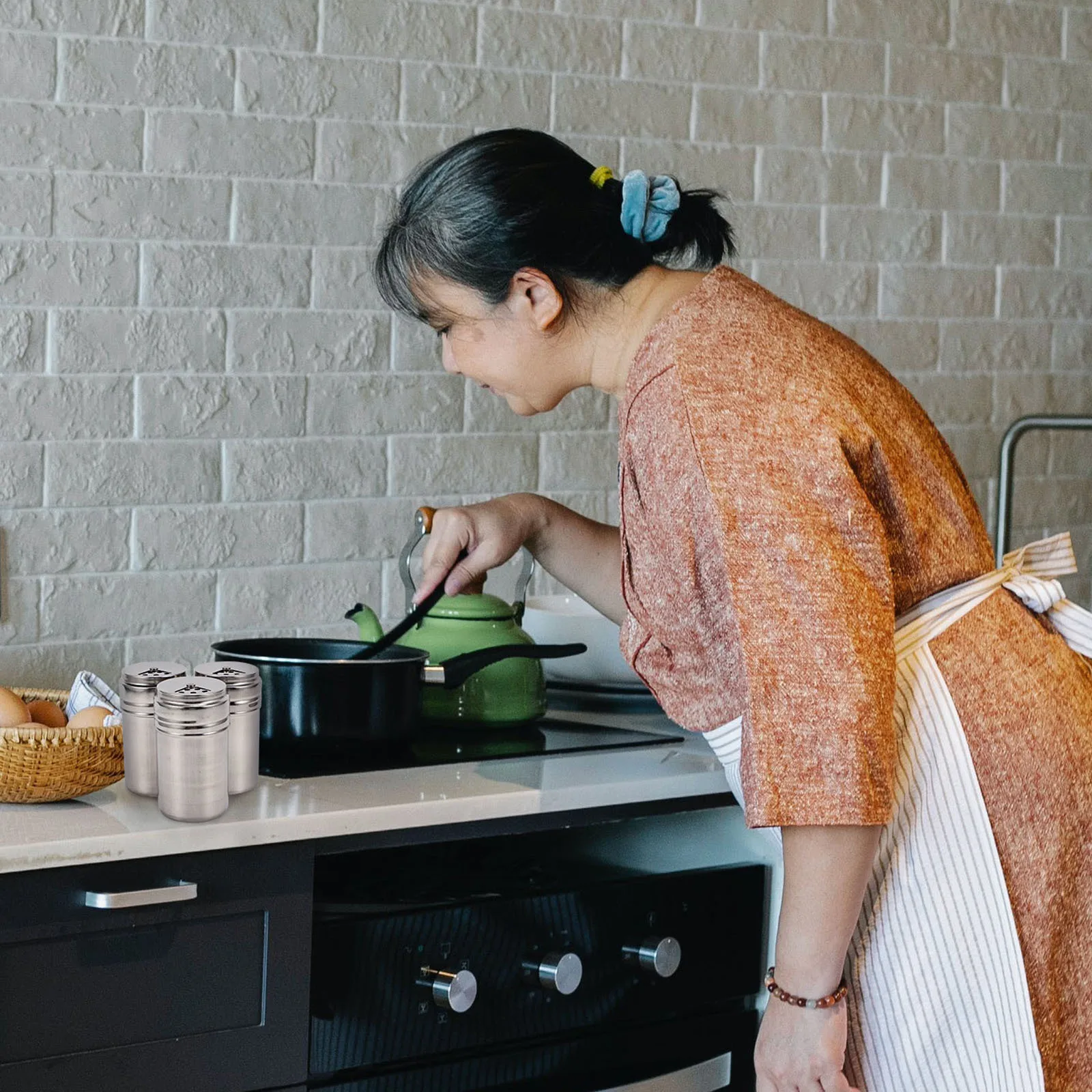 

3Pcs Stainless Steel Seasoning Jars Multipurpose Condiment Containers Easy Clean Portable for Bbq Camping Kitchen Supplies