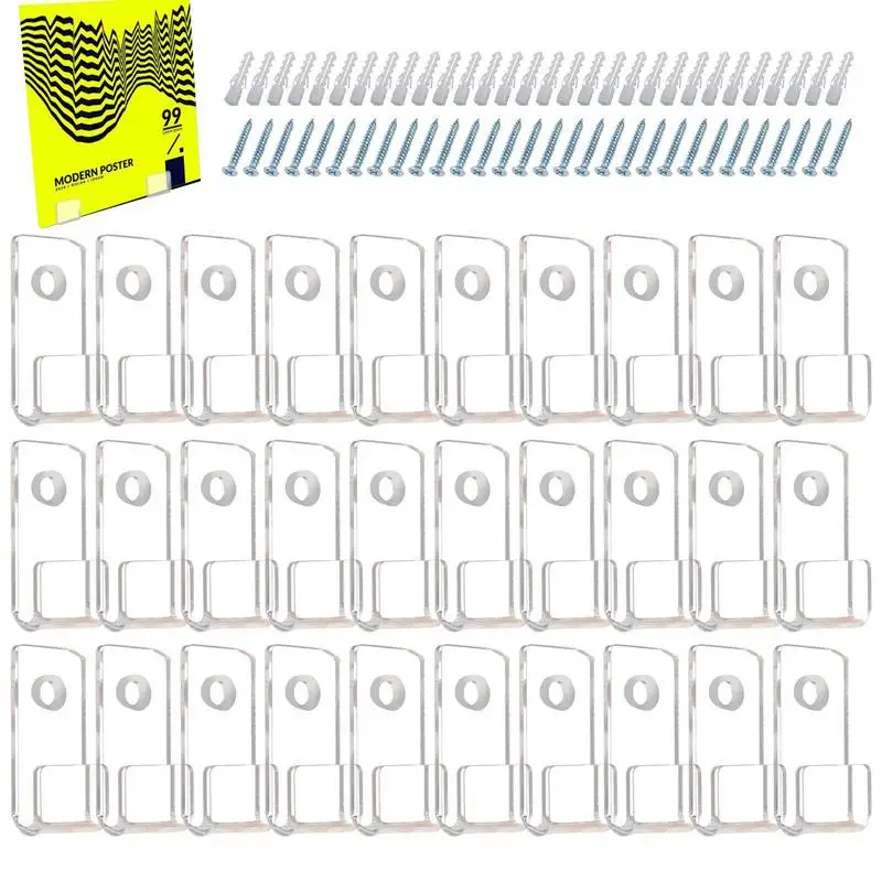 30pcs Vinyl Record Display Shelf Wall Mount Minimalist Acrylic VinylHolder Wall Record Wall Display Stand For LP AlbumsCD