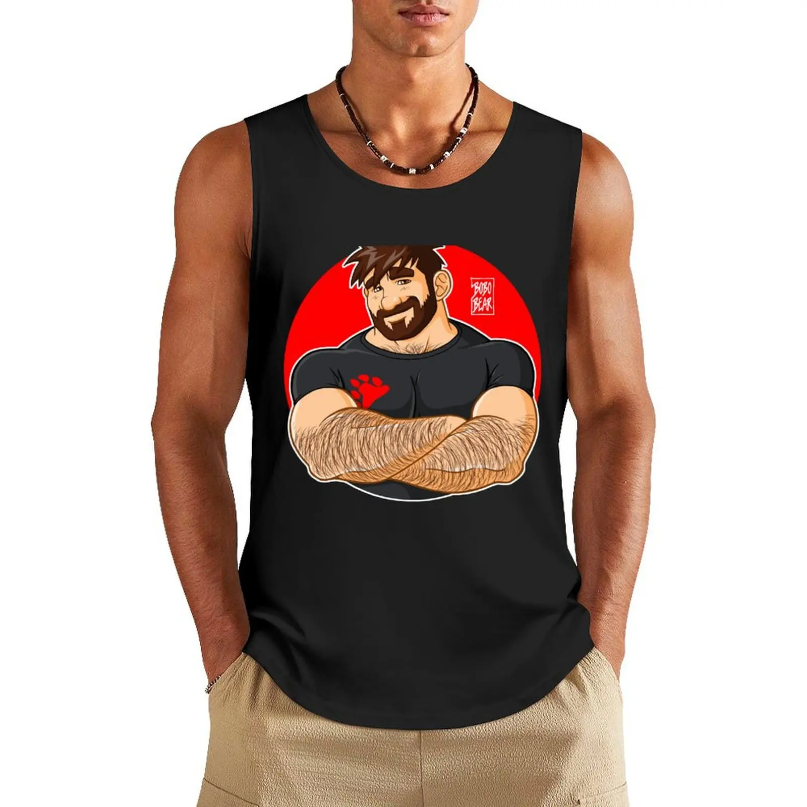 

ADAM LIKES CROSSING ARMS Tank Top gym clothing summer 2024 Men's sleeveless gym shirts