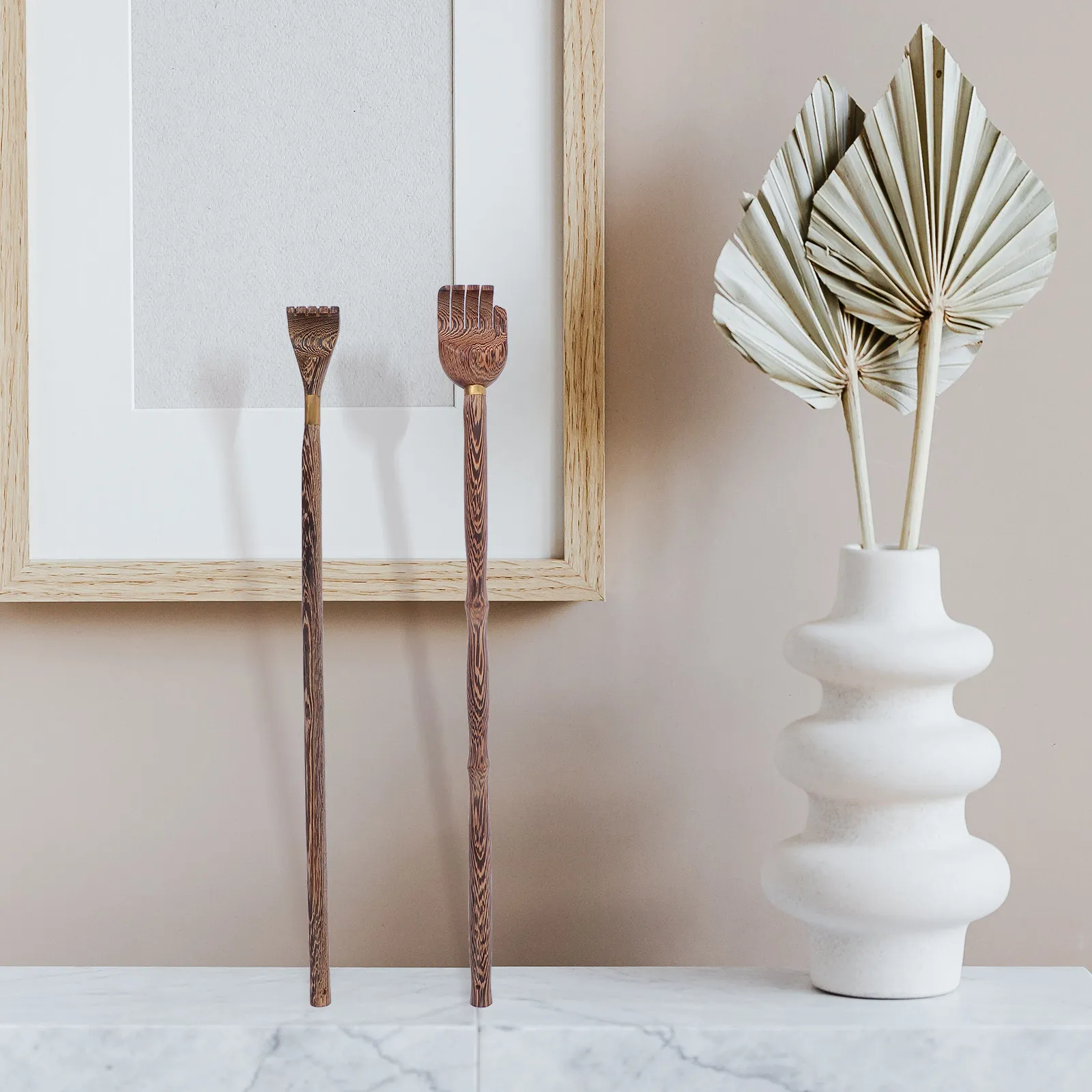 

Набор из 2 деревянных массажеров для спины: эргономичный дизайн, мягкие зубцы для снятия зуда, для труднодоступных мест, легкий и портативный