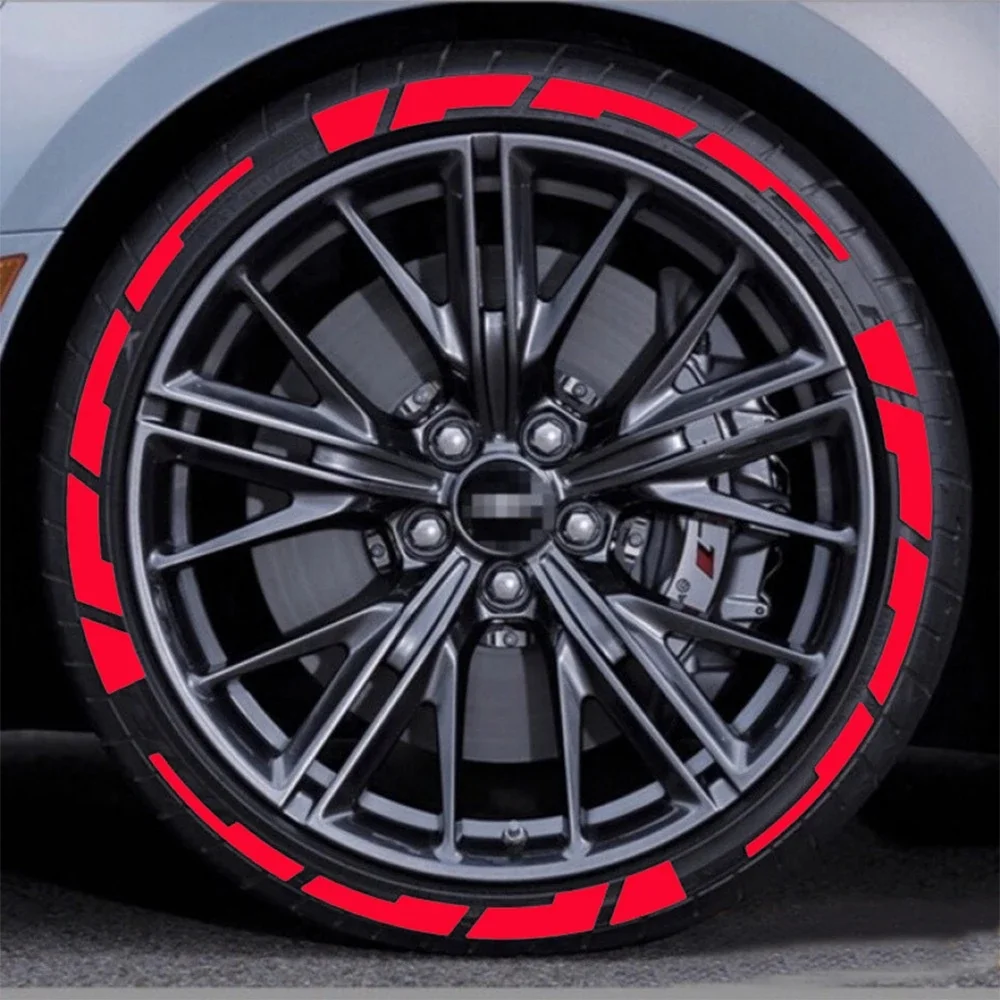 16-piece set of car tire hub stickers, car modification universal tire decorative decals, car tire personalized stickers