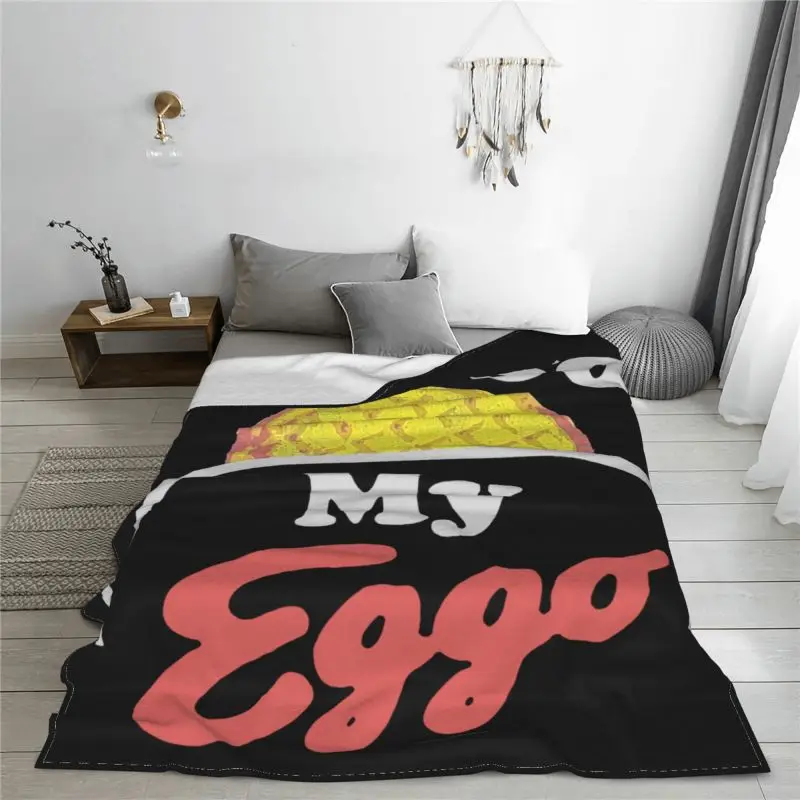 Leggo My Eggo Waffle Blanket Soft Bedspread Lightweight Faux Fur Mink Mechanical Wash