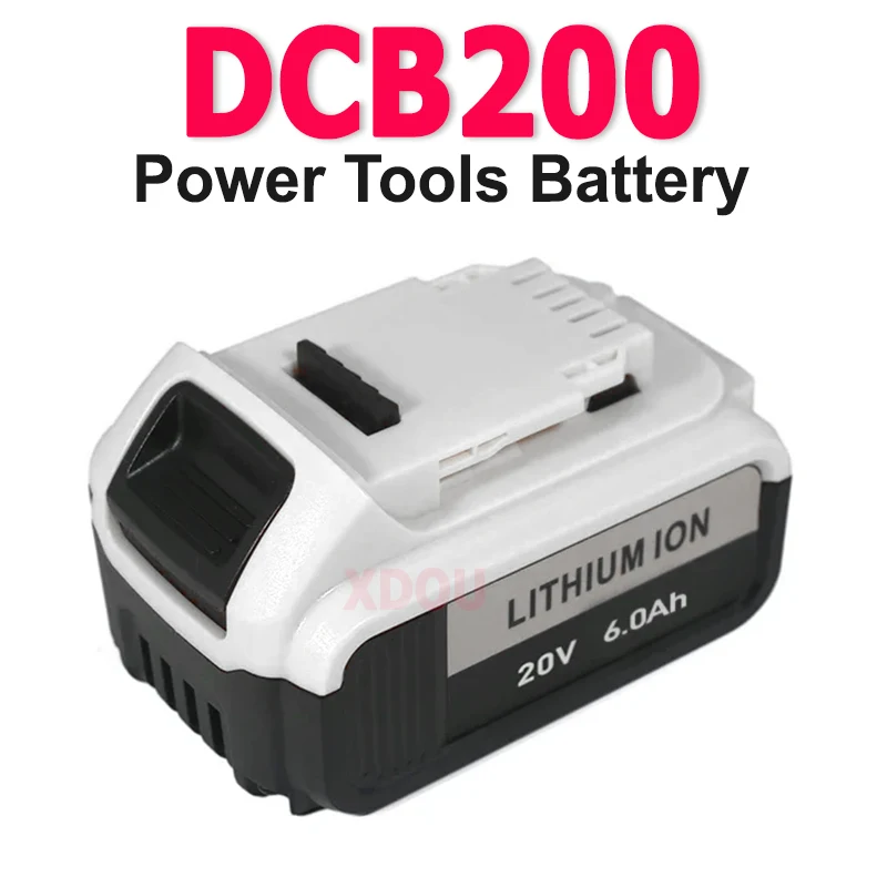 DCB200 Lithium Battery 100% Original 20V 6Ah Rechargeable Battery For DeWalt DCB205 DCB201 DCB203 DCB184 DCB182 DCB201 Power Too