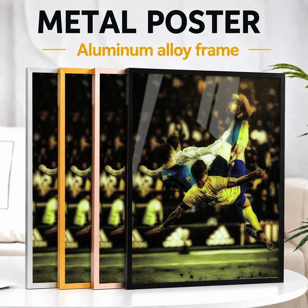 Cristiano Ronaldo Framed Metal Poster Personalized Victory Tribute Wall Art A Unique Gift For Football Fans To Display In Gym