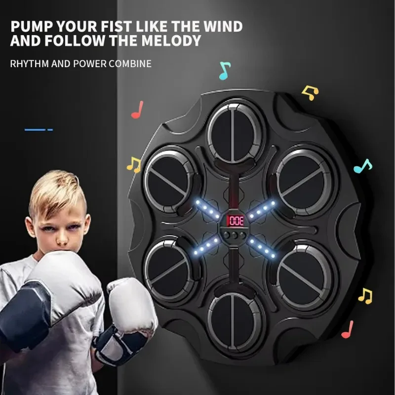 

Bluetooth Music Boxing Target Home Wall-Mounted Children Adult Speed Trainer Hit Fitness Entertainment Boxing Machine