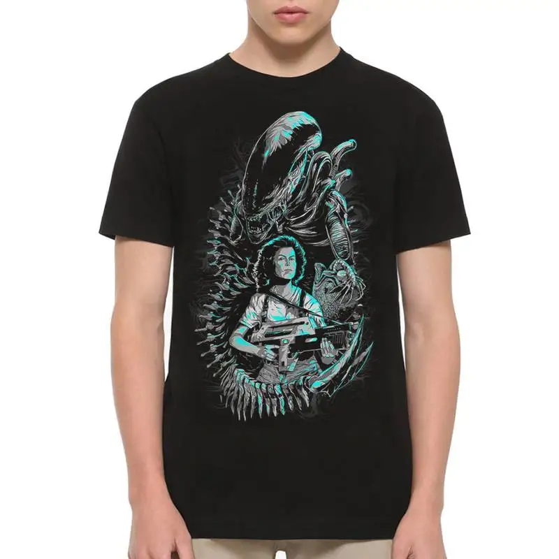 Alien Movie Ellen Ripley Graphic T-Shirt Retro Sci-Fi LV-426 Wayland-Yutani Horror Xenomorph Unisex Vintage Short-Sleeve Tee