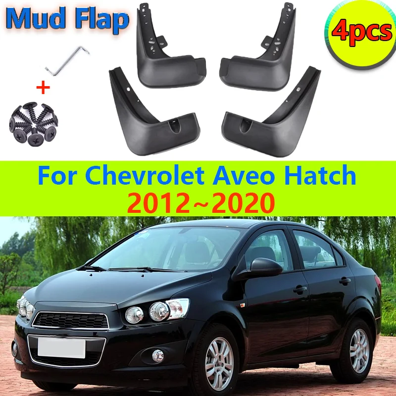 

4pcs Mudguards for Chevrolet Aveo Hatch T300 Sonic 2012~2020 Splash Protect Mudflap Splash Guard Car Before After Wheels Fender