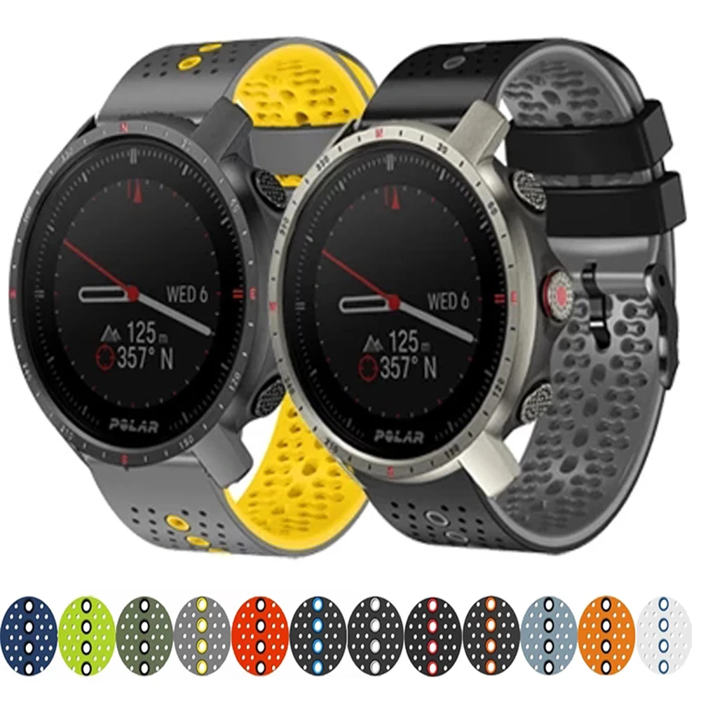 22mm Smartwatch-Armband für Polar Grit X/Grit X Pro Silikon-Armbänder Polar Vantage M M2 Armband Forerunner 745 Zubehör Gürtel