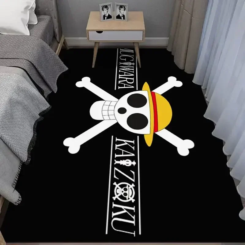 Anime Cartoon One Piece Luffy Zoro Carpet Bedroom Bedside Cartoon Non-slip Soft Comfortable Floor Mat Cute Blanket Decor