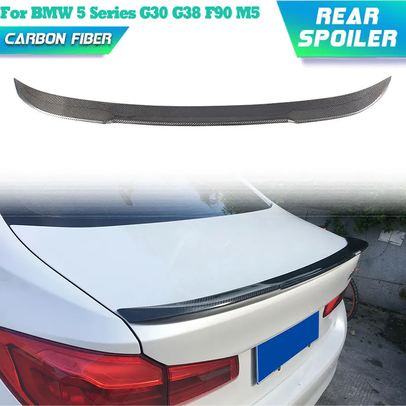 

Carbon Fiber Car Rear Trunk Spoiler Wings for BMW 5 Series G30 G38 F90 M5 Base M-Sport 4-Door 2017-2022 Rear Spoiler Wing Lip