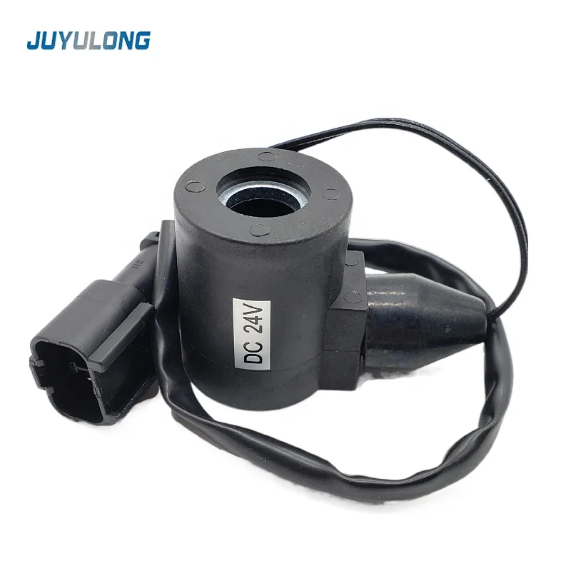 JUYULONG is suitable for Komatsu PC60-7 120 200-6 rotary travel brake solenoid valve coil Construction Machinery Parts