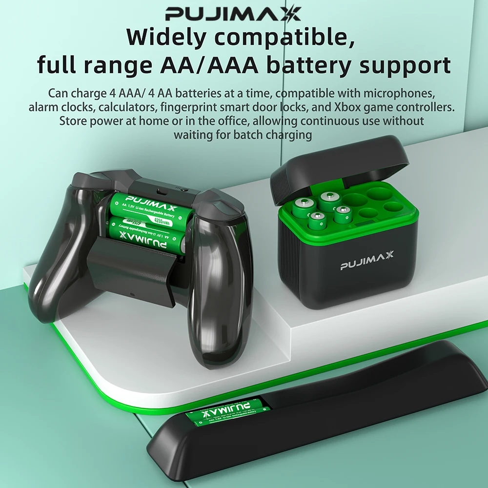 Akumulator PUJIMAX 1.5V AA 4255mWh + AAA 1100mWh, baterie litowo-jonowe do pilotów, myszy, zabawek elektrycznych, zegarów, radiotelefonów — zdjęcie produktu 6