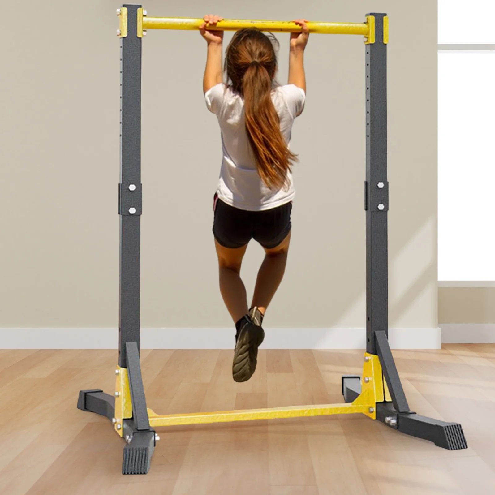 Pull up Station Strength Training Thicken Steel Height Adjustable Multi Function with Widen Base Power Tower for Outdoor Fitness