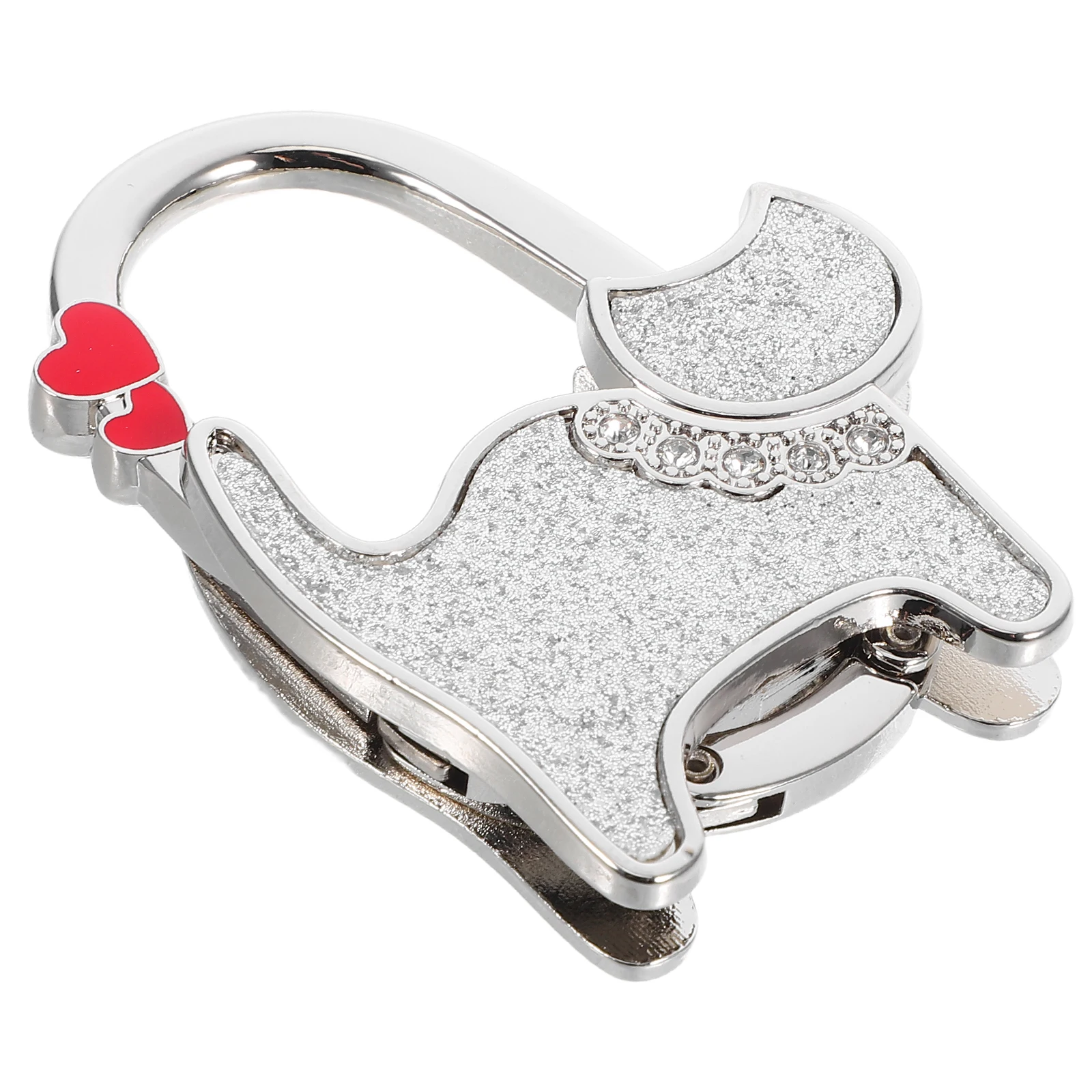 

Cat Hook Foldable Purse Holder Hanger Bag for Table Backpack Desk Silver Handbag Miss