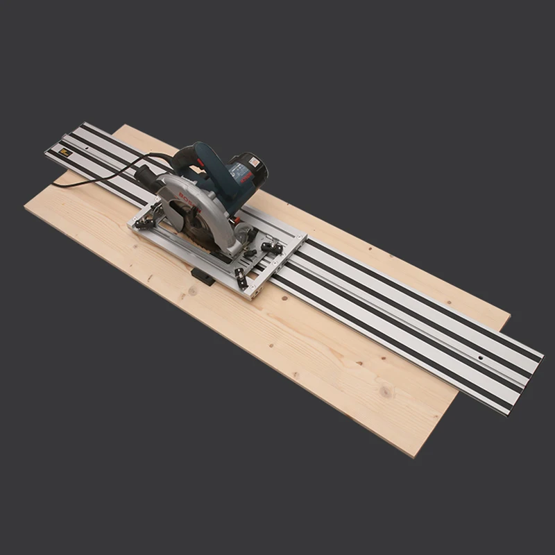 2x1.4m Guide Rails Tracks + Universal Base for Circular Saw, Track Saw, Plunge Saw, Woodworking