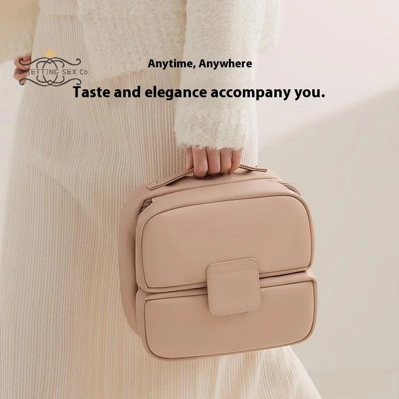 Portable Foldable Makeup Brushes Organizer Cosmetic Bag With Multiple Compartments Travel Toiletry Storage Pouch Cosmetic Tools