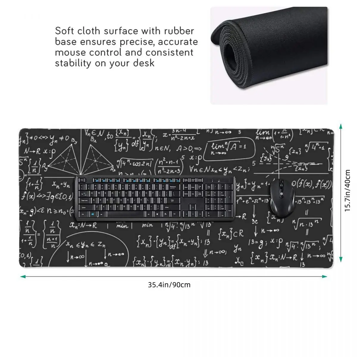 Science Formula Large Mouse Pad Computer Keyboard Mouse Mat Gamer PC Laptop Desk Mat Office Accessories Table Mats