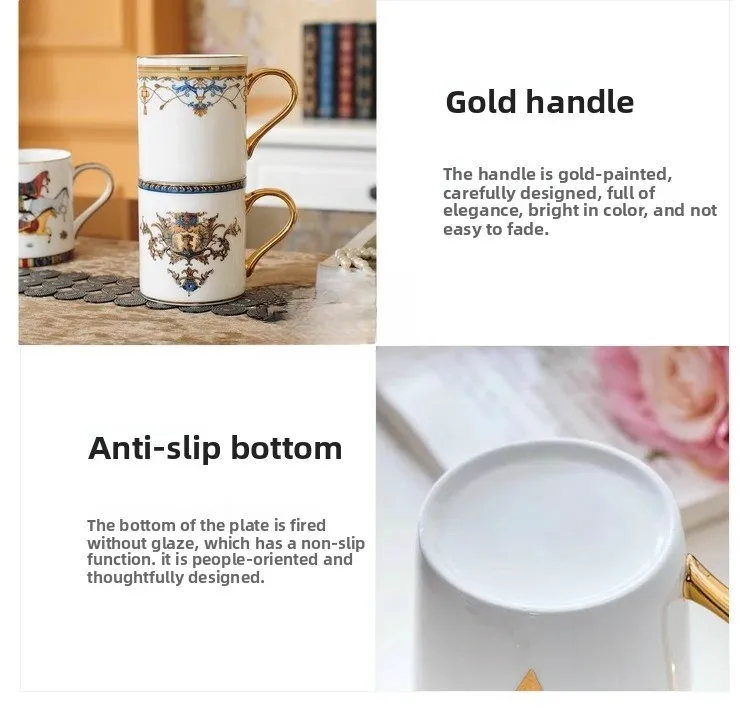 European ceramic mug water cup afternoon tea cup Nordic style couple coffee milk water breakfast cup