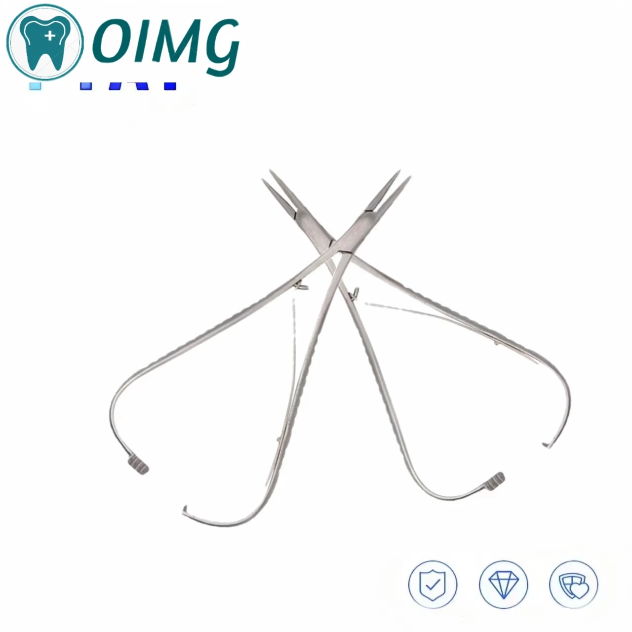 Dental Needle Holder Surgical Instruments Dental Orthodontic Mathieu Needle Premium Dental Holder Tip TC Tools 14cm Clamps 2pcs