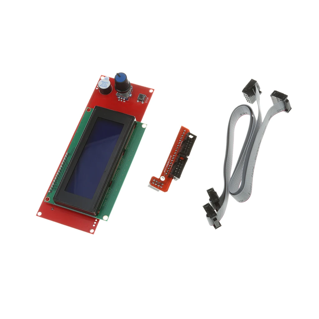 LCD 2004 Display Controller Kit 3d Printer Accessories Metal Connection Adapter and Cables for Reprap RAMPS