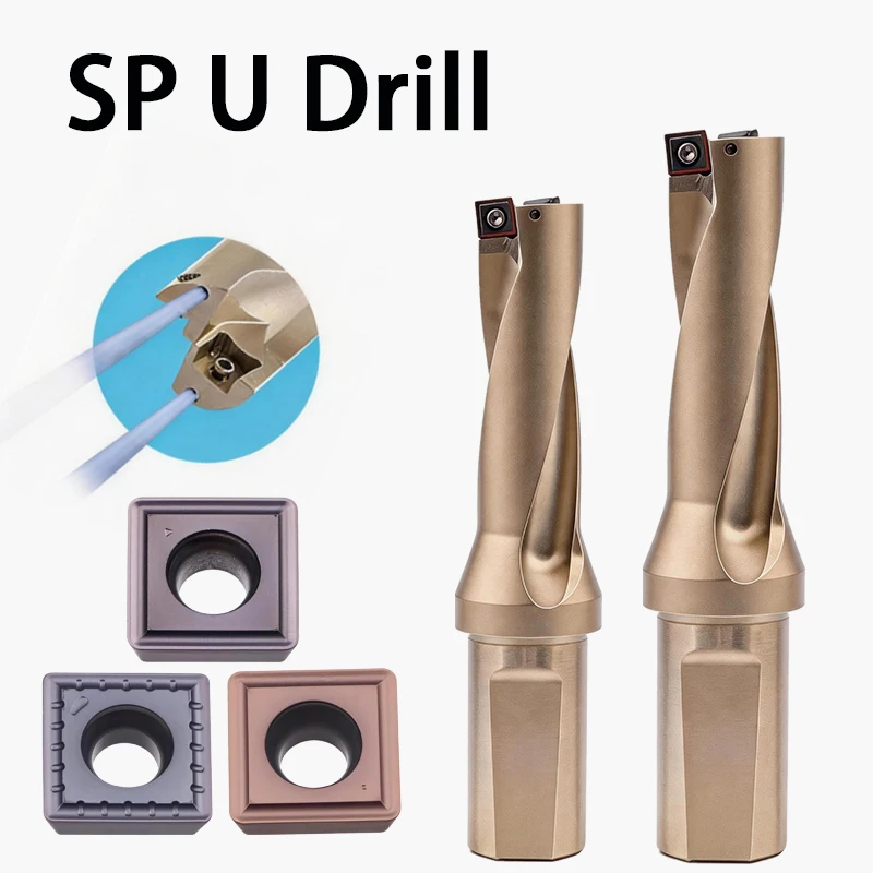 

SP Internal Cooling Efficient Deep Hole U-Drill Flat Bottom Fast Hole Expanding Tool Holder Matched With SPMG Insert