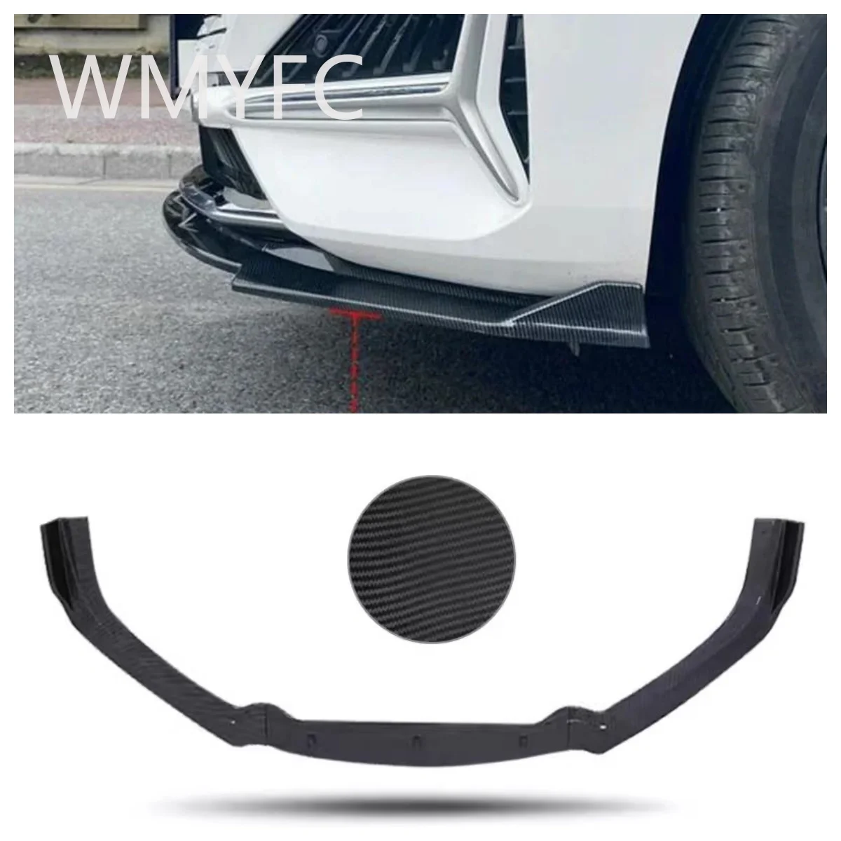 

Front Shovel LIP Bumper UNIK Encirclement Guard Bar Wrap Angle 3pcs/set for Changan UNI-K 2021 2022 Car Accessories