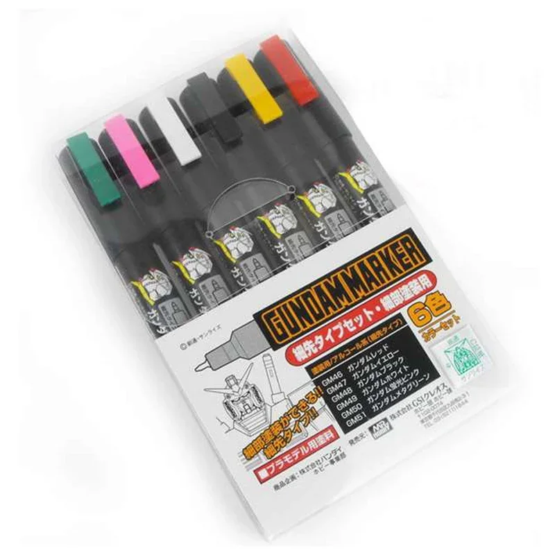 Mr. Hobby Model Marker GMS110 Thin Detail Pen Color Set 6pcs