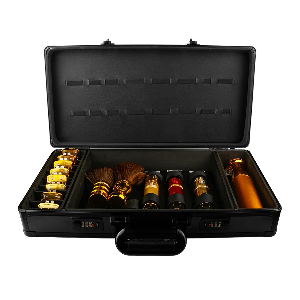 

BARBER Hairdressing Toolbox Scissors, Calipers, Pushing Hands Storage Box Multi Functional Hairdresser's Special Suitcase