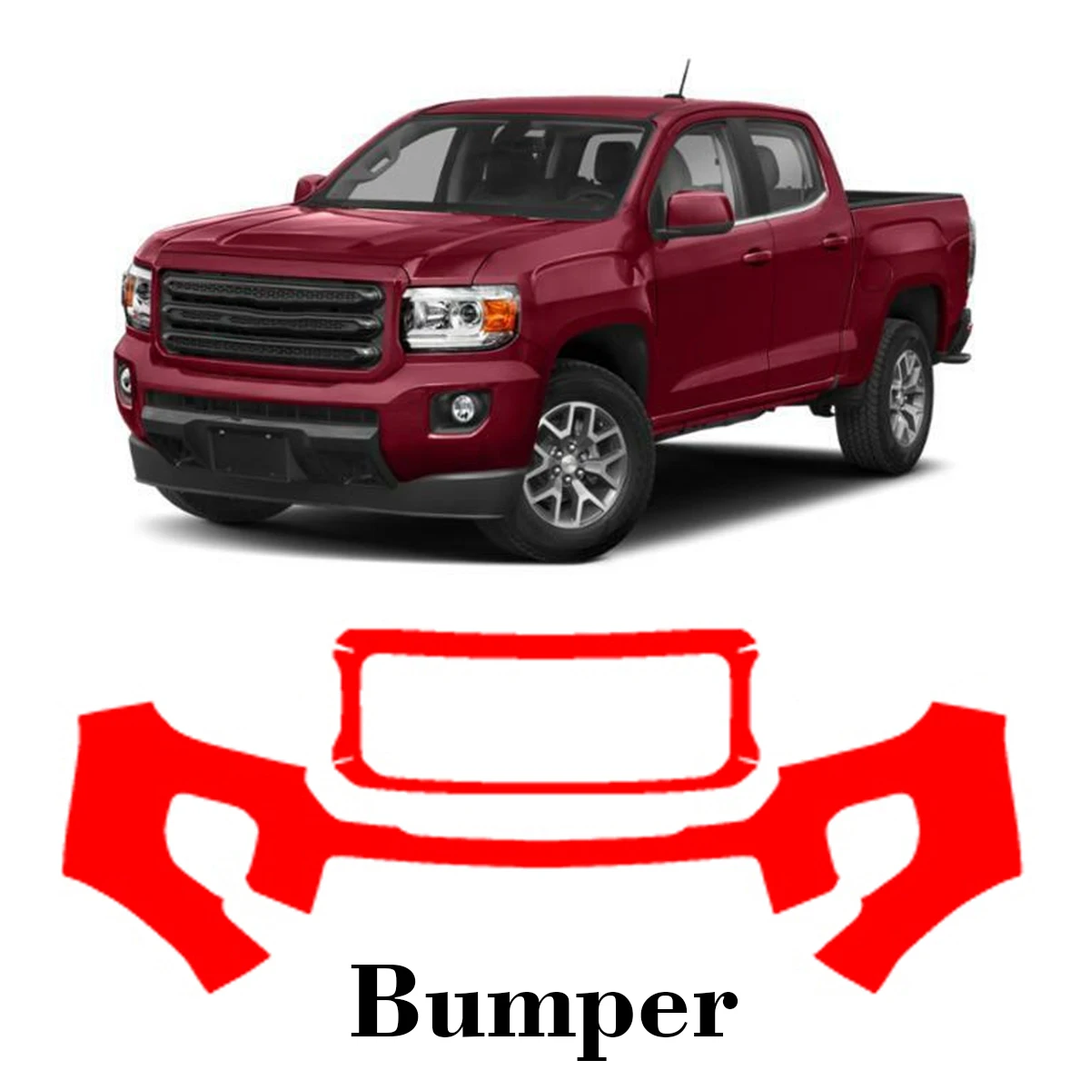 

Car Precut Paint Protection Film Front Bumper Anti-scratch Exterior TPU PPF For GMC Canyon 2015-2020