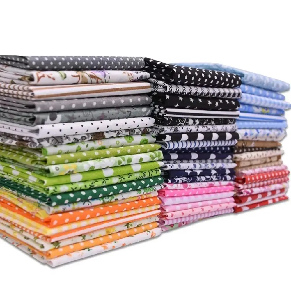 

7Pcs/set Pre-Cut Cotton Fabric Stash 50x50cm Colorful Patchwork Fabric Bundle Breathable Cotton Fabric