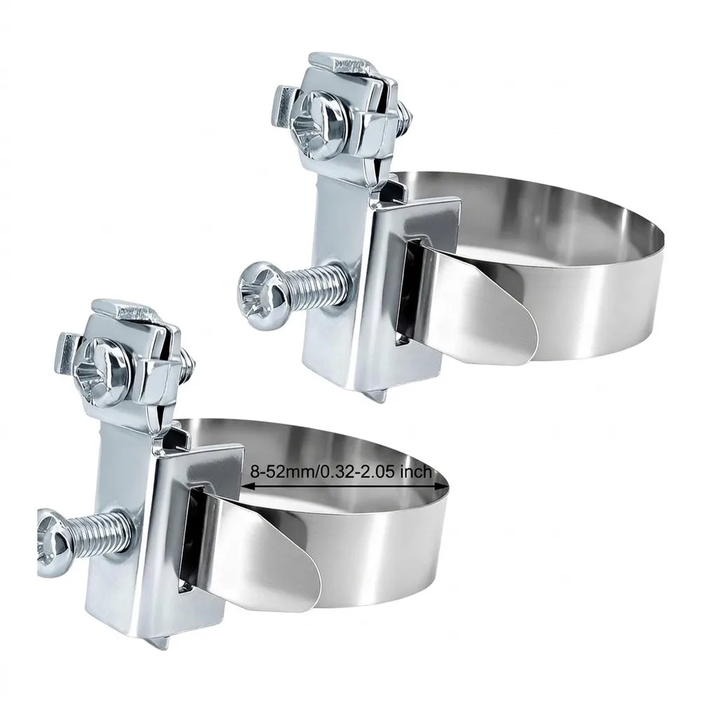 Grounding Clamp for Metal Pipes 8-52mm For Electroplated Zinc Material Silver Finish for Protection Systems Use
