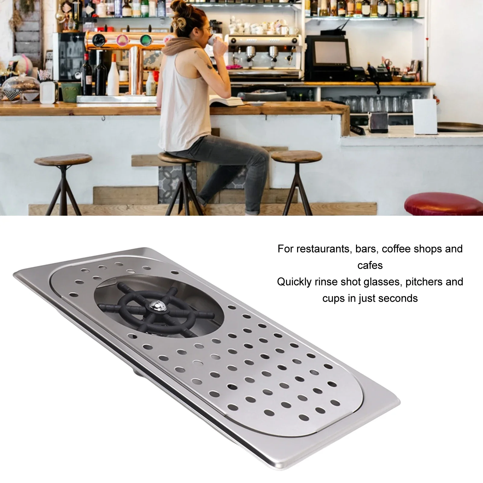 

Омыватель для стаканов и кружек, экономия воды, простая установка, высокое давление, с поддоном для сбора воды, для кофейни