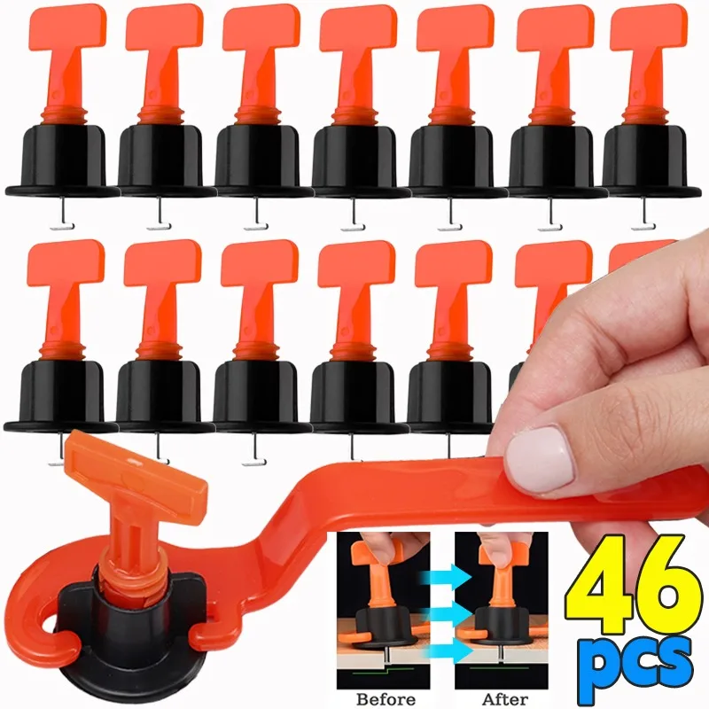 

Ceramic Floor Tile Leveling Spacers Clips Construction Tools Reusable Porcelain Leveler System Kit for Tile Laying Wall Fixing