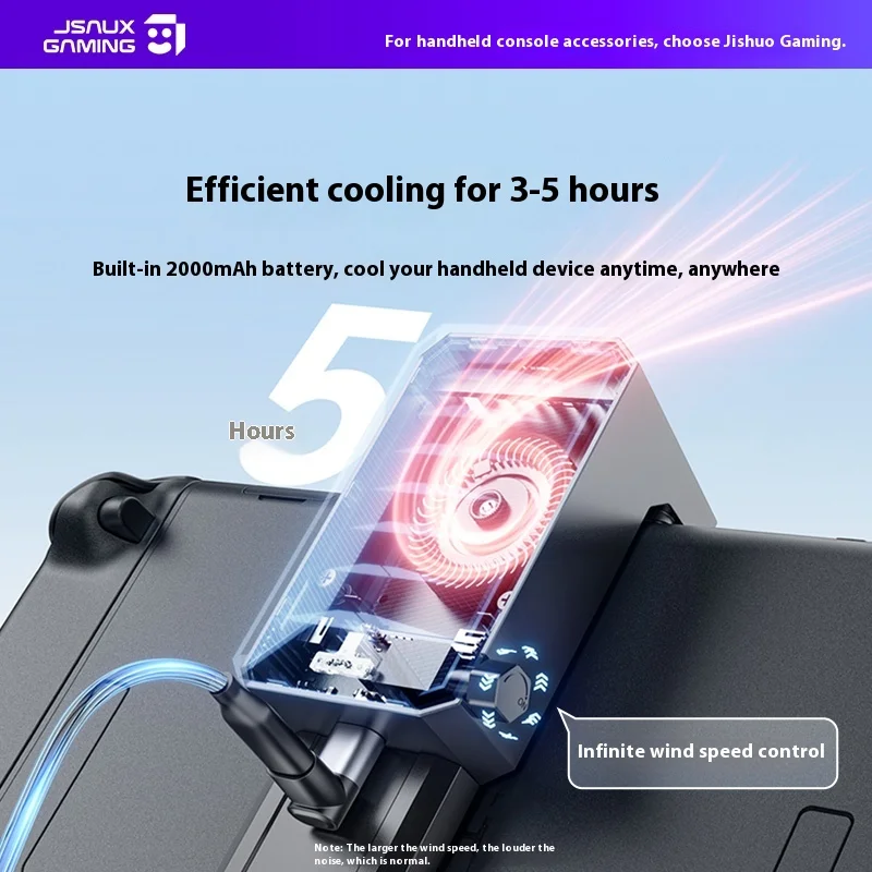 JSAUX Cooling Fan for Nintendo Switch2 Ultra Quiet Clip-on Cooling System  Cooling Fan with Adjustable Speed AirMobile Accessory