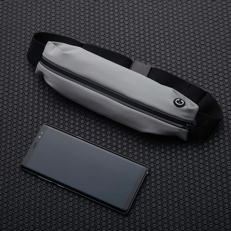 حقيبة خصر للجري خفيفة الوزن للغاية وعالية الجودة للرجال والنساء - حزام رياضي غير مرئي مع سحاب للإغلاق، حامل هاتف لـ G