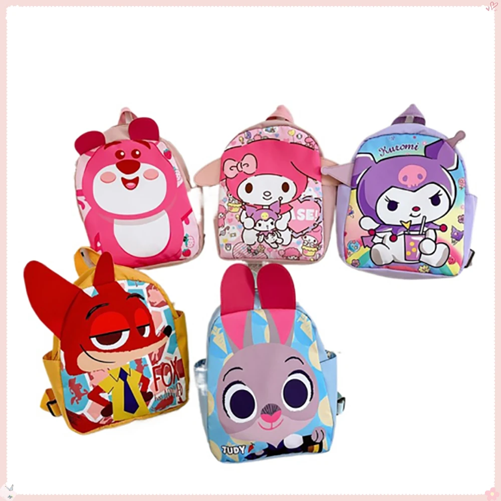 

New Cute Sanrio Children's Backpack Popular Celebrity Family Cartoon Kuromi Pattern Large Capacity Fashionable Student Backpack