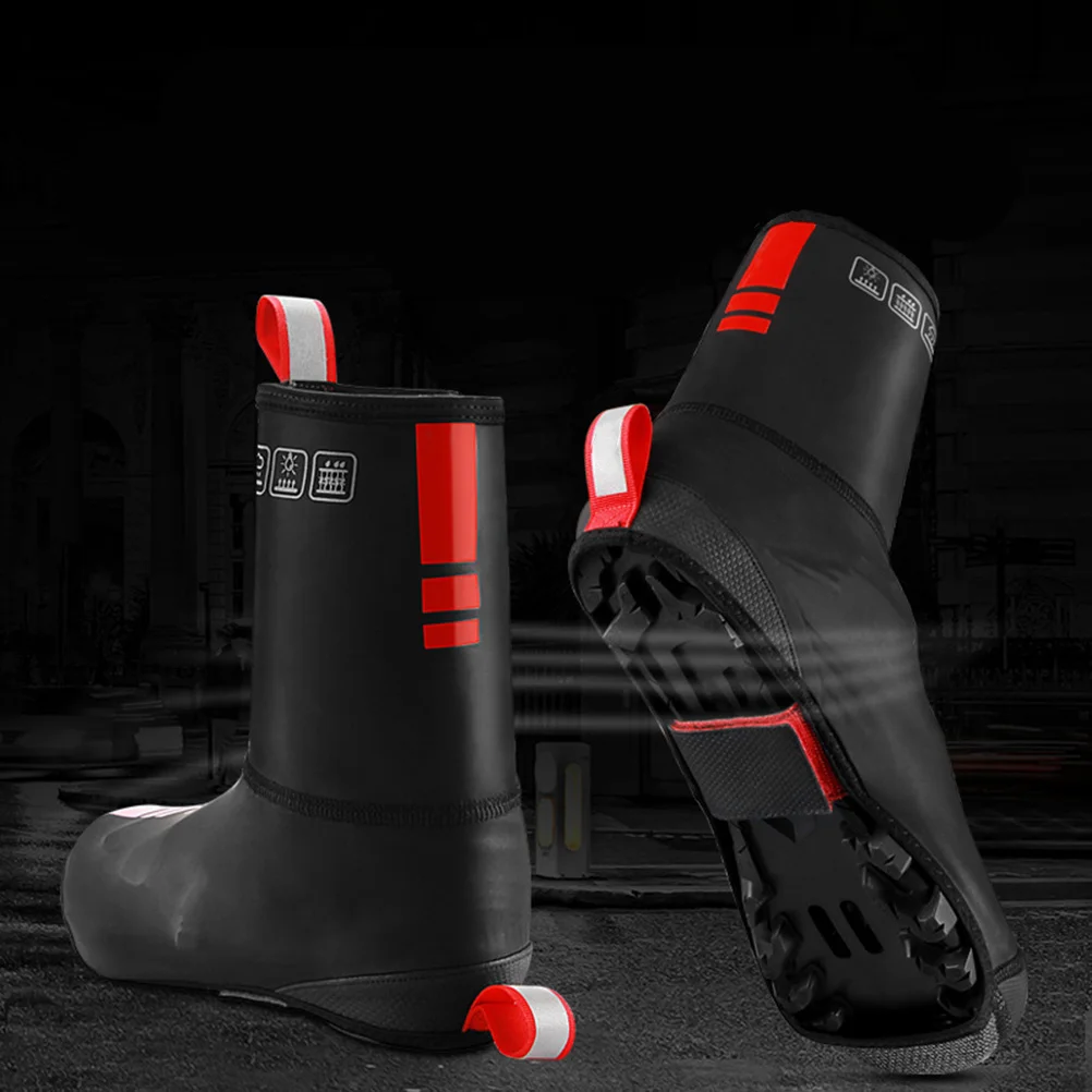 

M Size Bike Shoe Covers Waterproof Windproof Elastic Thermal Outdoor Overshoes Anti-Slip Riding Shoe Cover for Cycling Men Women