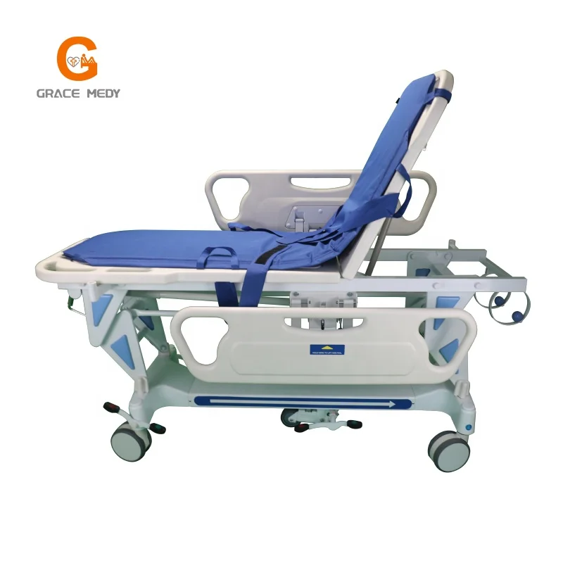 

stainless steel medical patient transfer trolley ambulance stretcher trolley patient transfer bed